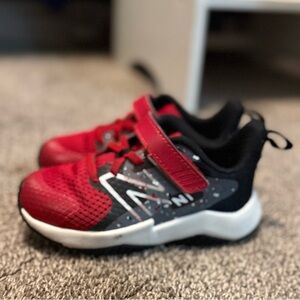 New Balance Kids' Red and Black Sneakers